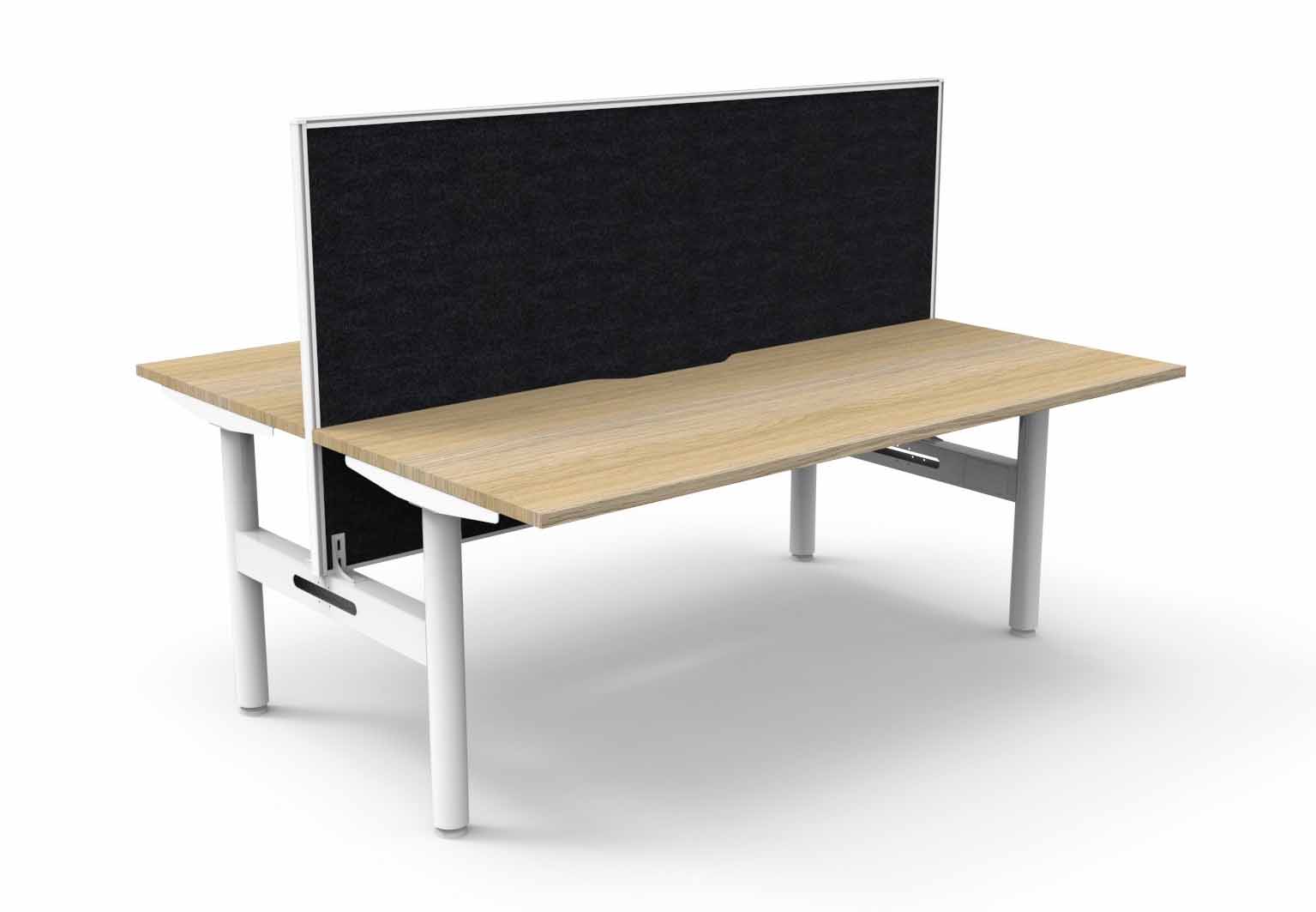 Halo Static 2 Person Double Sided Workstation - with Screen